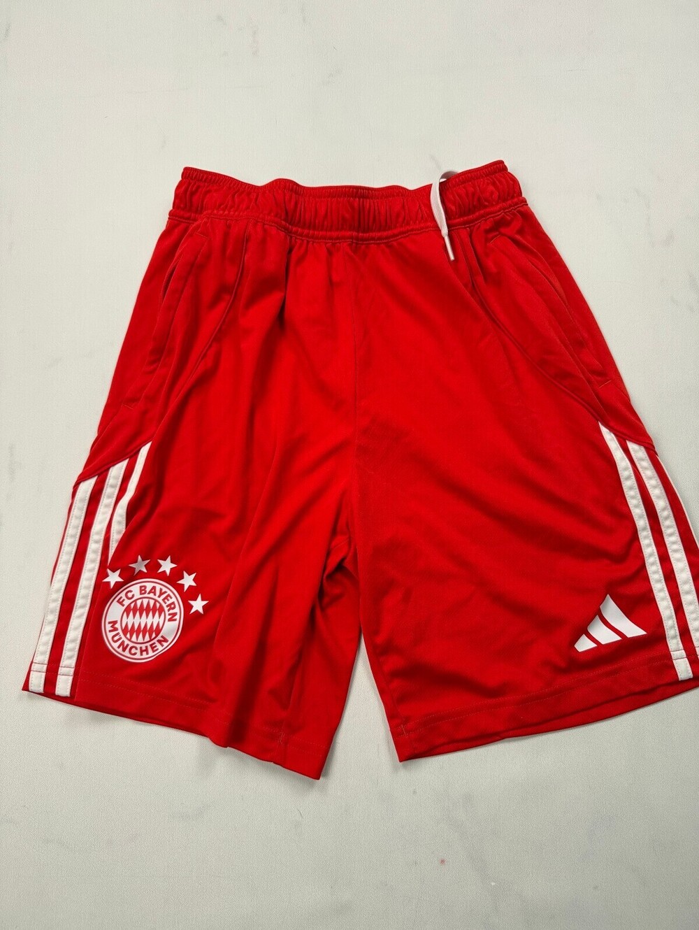Adidas Bayern Munich Athletic Shorts Red Contemporary Street Style - Boys 13-14Y
